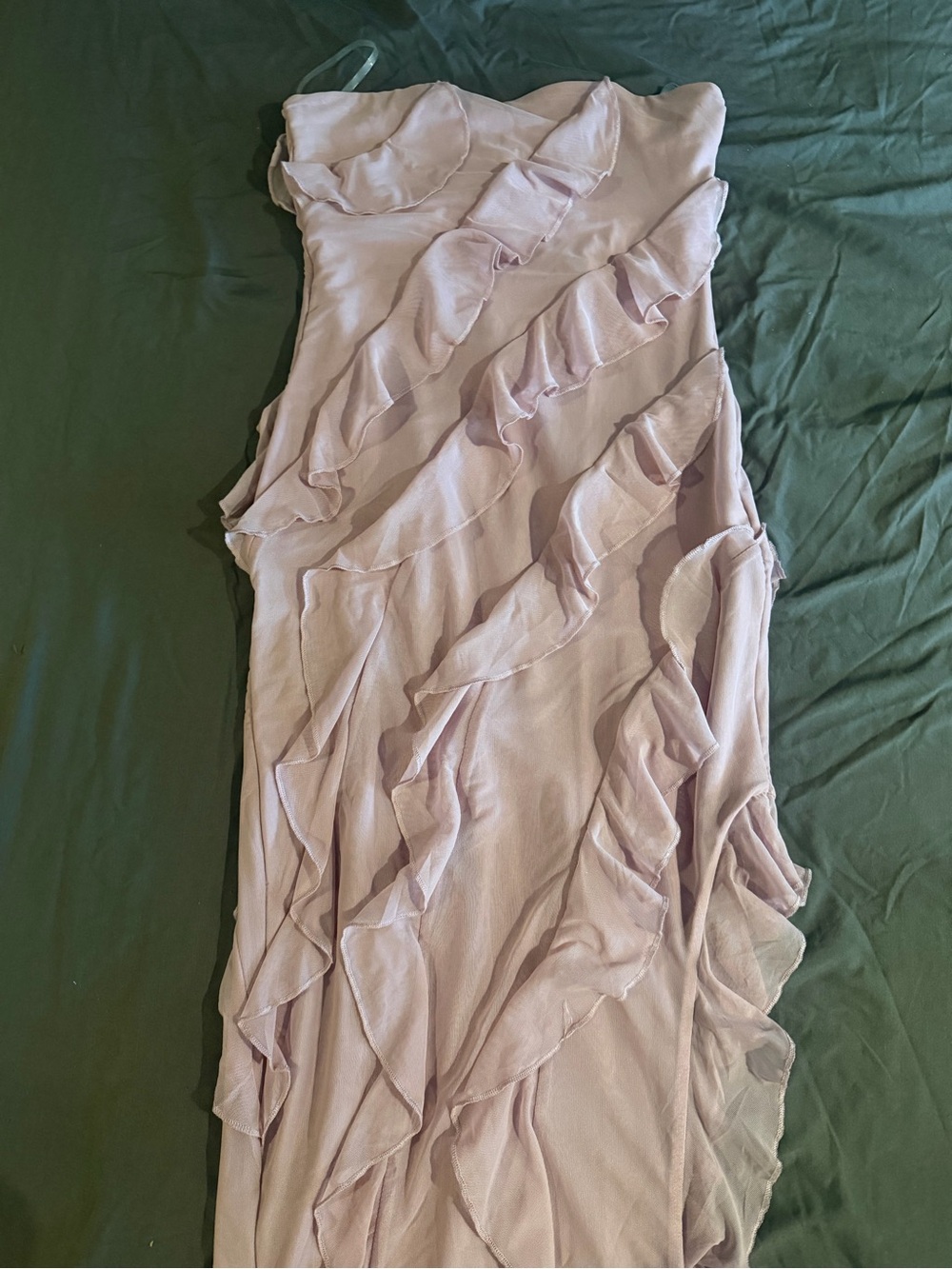 Oh Polly pink maxi ruffle dress